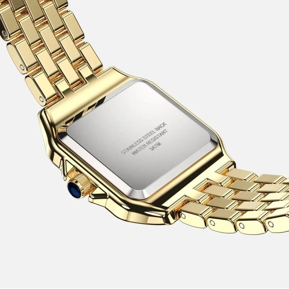 Panthere Classic Rectangle Stainless Steel
Gold Watch - Picture 6 of 9